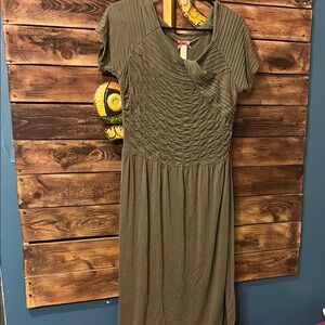Down East Elegant Olive Green Dress